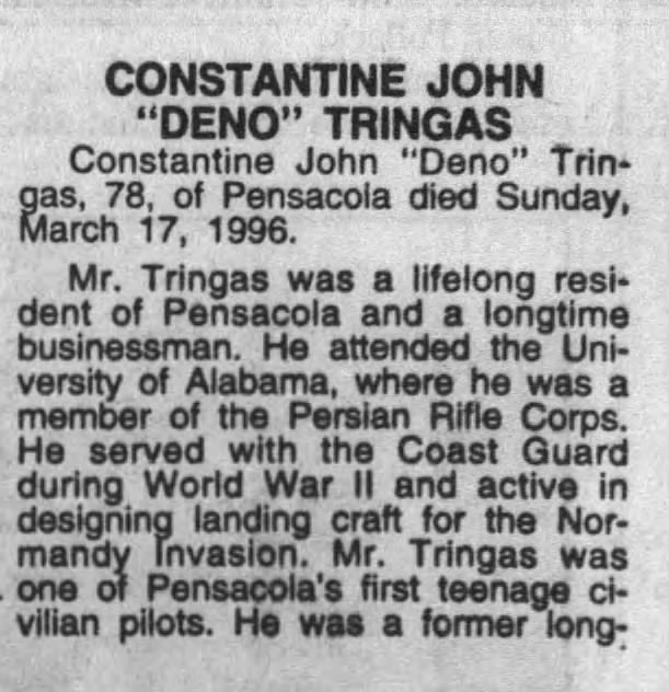 Constantine John (Deno) Tringas